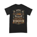 Scotstee Shop - 41st Birthday Gifts 41 Years Old Retro Born In April 1980 Birthday Shirt