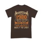 Scotstee Shop - 41th Birthday Gift 41 Years Old Retro Vintage December 1980 Birthday Shirt