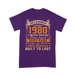 Scotstee Shop - 41th Birthday Gift 41 Years Old Retro Vintage December 1980 Birthday Shirt