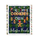 Personalized Gift Tartan Plaid Blanket Clan Johnson With Christmas Cookie Baking Crew Christmas Gift Blanket, Plaid Blanket, Christmas Fleece Blanket, Christmas Blanket, Tartan Blanket, Scottish Blanket, Scotland Blanket, Family Name Blanket, Custom Blanket, Personalized Blanket