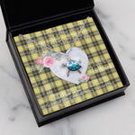Sea Turtle Necklace Gift for My Beautiful Girlfriend Valentines Necklace Clan Barclay Dress Modern Tartan Blue Turtle Necklace