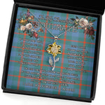 To My Beautiful Soulmate Sunflower Necklace In Your Eyes I Have Found My Home Clan Agnew Ancient Tartan Jewelry For Girlfriend, Tartan Sunflower Pendant Necklace, Scottish Tartan Jewelry, valentine necklace, necklace girlfriend, necklace for wife, cute necklaces for girlfriend, jewelry for girlfriend, to my soulmate necklace, to my future wife necklace