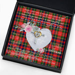 Gift For My Beautiful Girlfriend Necklace Valentine Necklace Clan Christie Tartan Cross Dancing Necklace Scottish Tartan Jewelry