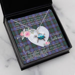 Sea Turtle Necklace Gift for My Beautiful Girlfriend Valentines Necklace Clan Guthrie Tartan Blue Turtle Necklace