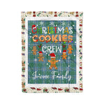 Personalized Gift Tartan Plaid Blanket Clan Irvine With Christmas Cookie Baking Crew Christmas Gift Blanket, Plaid Blanket, Christmas Fleece Blanket, Christmas Blanket, Tartan Blanket, Scottish Blanket, Scotland Blanket, Family Name Blanket, Custom Blanket, Personalized Blanket