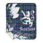 Sherpa Blanket - Tartan Blanket Thistle and Lion Scottish Clan Cooper Plaid Blanket, plaid sherpa blanket queen,purple sherpa blanket,queen sherpa blanket,queen size sherpa blanket,red sherpa blanket,scottish tartan blankets,sherpa blanket,sherpa christmas blanket