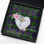 Gift For My Beautiful Girlfriend Necklace Valentine Necklace Clan Forsyth Tartan Cross Dancing Necklace Scottish Tartan Jewelry