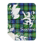 Sherpa Blanket - Tartan Blanket Thistle and Lion Scottish Clan Gordon Old Ancient Plaid Blanket, plaid sherpa blanket queen,purple sherpa blanket,queen sherpa blanket,queen size sherpa blanket,red sherpa blanket,scottish tartan blankets,sherpa blanket,sherpa christmas blanket