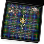 To My Beautiful Soulmate Sunflower Necklace In Your Eyes I Have Found My Home Clan Smith Modern Tartan Jewelry For Girlfriend, Tartan Sunflower Pendant Necklace, Scottish Tartan Jewelry, valentine necklace, necklace girlfriend, necklace for wife, cute necklaces for girlfriend, jewelry for girlfriend, to my soulmate necklace, to my future wife necklace