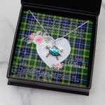 Sea Turtle Necklace Gift for My Beautiful Girlfriend Valentines Necklace Clan MacKellar Tartan Blue Turtle Necklace