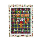 Personalized Gift Tartan Plaid Blanket Clan Clephane With Christmas Cookie Baking Crew Christmas Gift Blanket, Plaid Blanket, Christmas Fleece Blanket, Christmas Blanket, Tartan Blanket, Scottish Blanket, Scotland Blanket, Family Name Blanket, Custom Blanket, Personalized Blanket