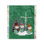 Scotstee Shop - Fleece Blanket - Jesus Love Jesus Faith Hope Love Snowman Christmas Gifts Fleece Blanket
