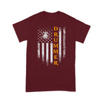 Scotstee Shop - Vintage USA Drummer American Flag Drums Patriotic Cool Gift 4th Of July Shirt