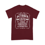 Vintage Born In October 1970 50th birthday 50 years old gift Birthday Shirt For 50th Birthday Shirt - Scotstee Shop