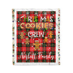 Personalized Gift Tartan Plaid Blanket Clan Nesbitt With Christmas Cookie Baking Crew Christmas Gift Blanket, Plaid Blanket, Christmas Fleece Blanket, Christmas Blanket, Tartan Blanket, Scottish Blanket, Scotland Blanket, Family Name Blanket, Custom Blanket, Personalized Blanket