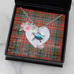 Sea Turtle Necklace Gift for My Beautiful Girlfriend Valentines Necklace Clan MacPherson Weathered Tartan Blue Turtle Necklace