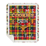 Personalized Gift Tartan Plaid Blanket Clan Buchanan Modern With Christmas Cookie Baking Crew Christmas Gift Sherpa Blanket, tartan sherpa blanket,buffalo plaid sherpa blanket,christmas sherpa blanket,Christmas Throw Blanket,green plaid sherpa blanket,green sherpa blanket