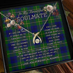 To My Beautiful Soulmate Necklace In Your Eyes I Have Found My Home Clan Johnson Tartan Wishbone Dancing Necklace