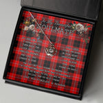 To My Beautiful Soulmate Necklace In Your Eyes I Have Found My Home Clan Cunningham Modern Tartan Crown Pendant Necklace