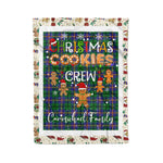 Personalized Gift Tartan Plaid Blanket Clan Carmichael With Christmas Cookie Baking Crew Christmas Gift Blanket, Plaid Blanket, Christmas Fleece Blanket, Christmas Blanket, Tartan Blanket, Scottish Blanket, Scotland Blanket, Family Name Blanket, Custom Blanket, Personalized Blanket