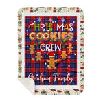 Personalized Gift Tartan Plaid Blanket Clan Graham of Menteith Red With Christmas Cookie Baking Crew Christmas Gift Sherpa Blanket, tartan sherpa blanket,buffalo plaid sherpa blanket,christmas sherpa blanket,Christmas Throw Blanket,green plaid sherpa blanket,green sherpa blanket