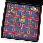 To My Beautiful Soulmate Sunflower Necklace In Your Eyes I Have Found My Home Clan Graham of Menteith Pink Tartan Jewelry For Girlfriend, Tartan Sunflower Pendant Necklace, Scottish Tartan Jewelry, valentine necklace, necklace girlfriend, necklace for wife, cute necklaces for girlfriend, jewelry for girlfriend, to my soulmate necklace, to my future wife necklace