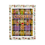 Personalized Gift Tartan Plaid Blanket Clan Culloden With Christmas Cookie Baking Crew Christmas Gift Blanket, Plaid Blanket, Christmas Fleece Blanket, Christmas Blanket, Tartan Blanket, Scottish Blanket, Scotland Blanket, Family Name Blanket, Custom Blanket, Personalized Blanket