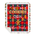 Personalized Gift Tartan Plaid Blanket Clan Ruthven With Christmas Cookie Baking Crew Christmas Gift Sherpa Blanket, tartan sherpa blanket,buffalo plaid sherpa blanket,christmas sherpa blanket,Christmas Throw Blanket,green plaid sherpa blanket,green sherpa blanket