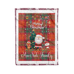 Personalized Gift Tartan Plaid Blanket Clan MacNab Ancient With Funny Santa Snowman Reindeer Merry Christmas Fleece Blanket, Home Living Room, Plaid Blanket, Tartan Blanket, Scottish Blanket, Buffalo fleece blanket, Christmas Blanket