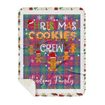 Personalized Gift Tartan Plaid Blanket Clan Lindsay Ancient With Christmas Cookie Baking Crew Christmas Gift Sherpa Blanket, tartan sherpa blanket,buffalo plaid sherpa blanket,christmas sherpa blanket,Christmas Throw Blanket,green plaid sherpa blanket,green sherpa blanket