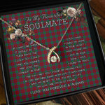 To My Beautiful Soulmate Necklace In Your Eyes I Have Found My Home Clan Lindsay Modern Tartan Wishbone Dancing Necklace