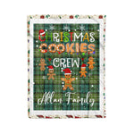 Personalized Gift Tartan Plaid Blanket Clan Allan With Christmas Cookie Baking Crew Christmas Gift Blanket, Plaid Blanket, Christmas Fleece Blanket, Christmas Blanket, Tartan Blanket, Scottish Blanket, Scotland Blanket, Family Name Blanket, Custom Blanket, Personalized Blanket