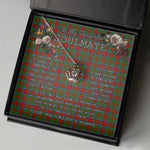 To My Beautiful Soulmate Necklace In Your Eyes I Have Found My Home Clan Grant of Monymusk Tartan Crown Pendant Necklace