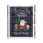 Personalized Gift Tartan Plaid Blanket Clan Baird With Funny Santa Snowman Reindeer Merry Christmas Fleece Blanket, Home Living Room, Plaid Blanket, Tartan Blanket, Scottish Blanket, Buffalo fleece blanket, Christmas Blanket