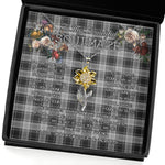 To My Beautiful Soulmate Sunflower Necklace In Your Eyes I Have Found My Home Clan Douglas Grey Tartan Jewelry For Girlfriend, Tartan Sunflower Pendant Necklace, Scottish Tartan Jewelry, valentine necklace, necklace girlfriend, necklace for wife, cute necklaces for girlfriend, jewelry for girlfriend, to my soulmate necklace, to my future wife necklace