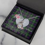 Rising Phoenix Necklace - Valentine Necklace Clan Sutherland Tartan Gift for Girlfriend, Gift for My Wife Rising Phoenix Necklace