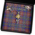 To My Beautiful Soulmate Sunflower Necklace In Your Eyes I Have Found My Home Clan Chisholm Hunting Modern Tartan Jewelry For Girlfriend, Tartan Sunflower Pendant Necklace, Scottish Tartan Jewelry, valentine necklace, necklace girlfriend, necklace for wife, cute necklaces for girlfriend, jewelry for girlfriend, to my soulmate necklace, to my future wife necklace