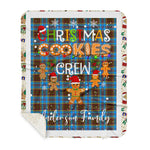 Personalized Gift Tartan Plaid Blanket Clan Anderson With Christmas Cookie Baking Crew Christmas Gift Sherpa Blanket, tartan sherpa blanket,buffalo plaid sherpa blanket,christmas sherpa blanket,Christmas Throw Blanket,green plaid sherpa blanket,green sherpa blanket