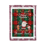Personalized Gift Tartan Plaid Blanket Clan Stewart Atholl Modern With Funny Santa Snowman Reindeer Merry Christmas Fleece Blanket, Home Living Room, Plaid Blanket, Tartan Blanket, Scottish Blanket, Buffalo fleece blanket, Christmas Blanket