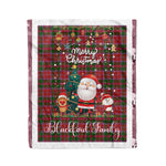 Personalized Gift Tartan Plaid Blanket Clan Blackford With Funny Santa Snowman Reindeer Merry Christmas Fleece Blanket, Home Living Room, Plaid Blanket, Tartan Blanket, Scottish Blanket, Buffalo fleece blanket, Christmas Blanket