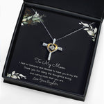 To My Mom Necklace -Mother's Day Gift For Mom From Son, Thank You Mom, Mother's Day Cross Necklace