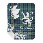 Sherpa Blanket - Tartan Blanket Thistle and Lion Scottish Clan MacKinlay Ancient Plaid Blanket, plaid sherpa blanket queen,purple sherpa blanket,queen sherpa blanket,queen size sherpa blanket,red sherpa blanket,scottish tartan blankets,sherpa blanket,sherpa christmas blanket