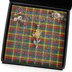 To My Beautiful Soulmate Sunflower Necklace In Your Eyes I Have Found My Home Clan Buchanan Tartan Jewelry For Girlfriend, Tartan Sunflower Pendant Necklace, Scottish Tartan Jewelry, valentine necklace, necklace girlfriend, necklace for wife, cute necklaces for girlfriend, jewelry for girlfriend, to my soulmate necklace, to my future wife necklace