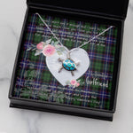 Sea Turtle Necklace Gift for My Beautiful Girlfriend Valentines Necklace Clan Galbraith Tartan Blue Turtle Necklace