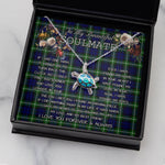 Sea Turtle Necklace To My Beautiful Soulmate Necklace In Your Eyes I Have Found My Home Clan Lamont Tartan Blue Turtle Necklace