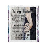 Scotstee Shop - Personalized Gift Letter To My Husband Gift Lovely Husband Letter Couple Love Gift Fleece Blanket