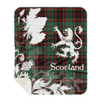 Sherpa Blanket - Tartan Blanket Thistle and Lion Scottish Clan Buchan Ancient Plaid Blanket, plaid sherpa blanket queen,purple sherpa blanket,queen sherpa blanket,queen size sherpa blanket,red sherpa blanket,scottish tartan blankets,sherpa blanket,sherpa christmas blanket