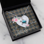 Sea Turtle Necklace Gift for My Beautiful Girlfriend Valentines Necklace Clan Denniston Tartan Blue Turtle Necklace