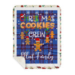 Personalized Gift Tartan Plaid Blanket Clan Elliot With Christmas Cookie Baking Crew Christmas Gift Sherpa Blanket, tartan sherpa blanket,buffalo plaid sherpa blanket,christmas sherpa blanket,Christmas Throw Blanket,green plaid sherpa blanket,green sherpa blanket