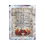 Scotstee Shop - Personalized Gift Letter To My Wife Letter Cute Gift For Your Wife Family Gift Fleece Blanket